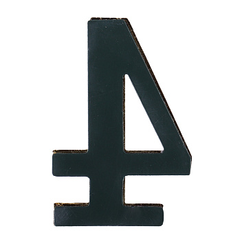 Номер дверной Larvij «4», 30x5x45 мм, золото, LNZ4 GP #4